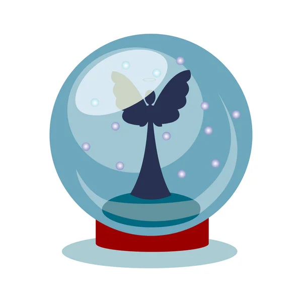 ガラス球の天使のベクトル画像 — ストックベクタ