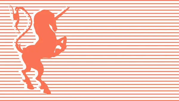 Vektorbild Unicorn Siluett — Stock vektor