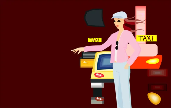 Samochody Taxi — Wektor stockowy