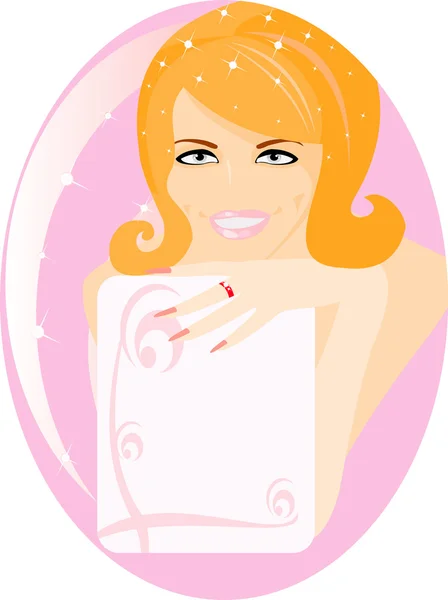 Smiling woman — Stock Vector