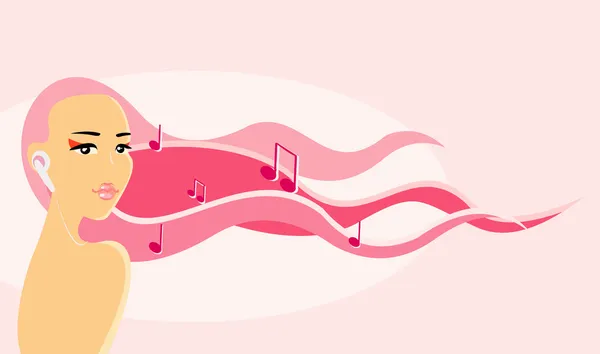 Femme de musique — Image vectorielle