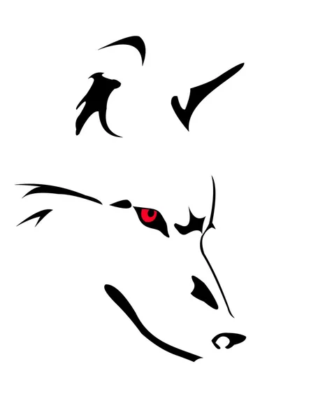 Wolf's head — Stock Vector