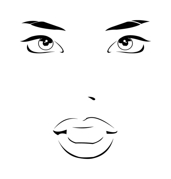 Обличчя дівчини — стоковий вектор