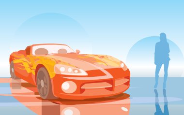 Fast car clipart