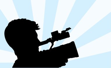 Vector image of video operator profile clipart