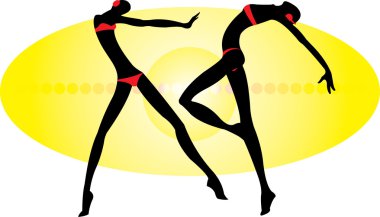 Two dancing clipart