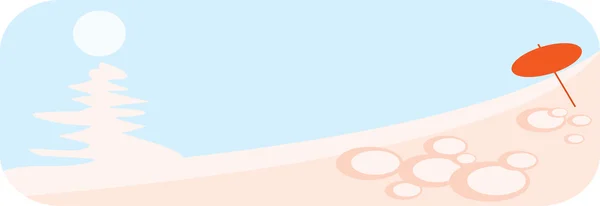 熱帯のビーチのベクトル画像 — ストックベクタ