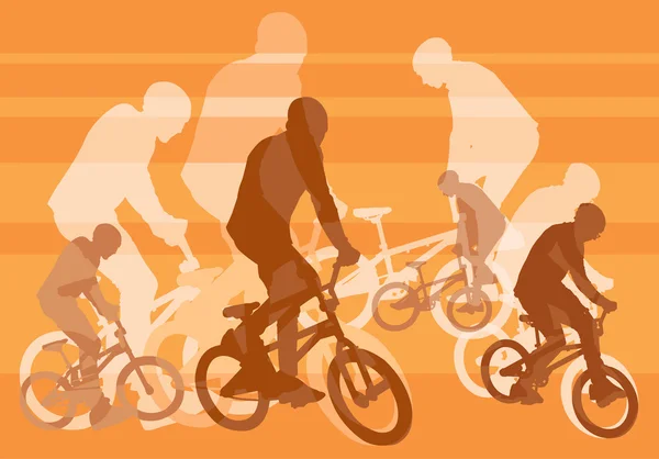 Bisikletçiler — Stok Vektör