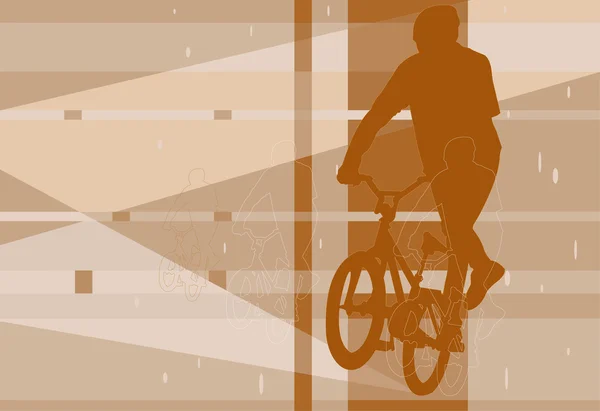 BMX bisikletçi — Stok Vektör