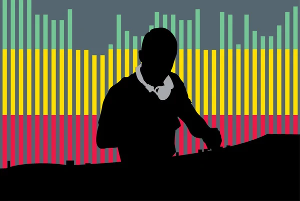 DJ clubbing — Stok Vektör
