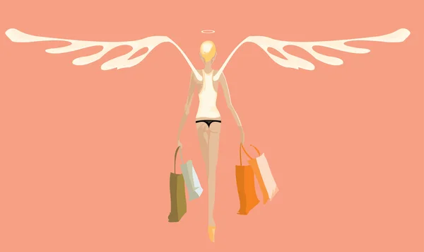 Angel _ shopping.cdr — стоковый вектор