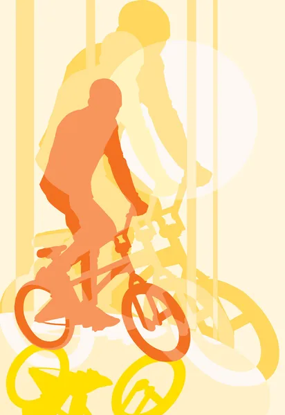 BMX ciclista — Vettoriale Stock