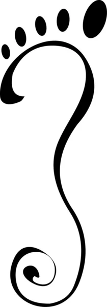 白で隔離されるフット プリントのベクトル画像 — ストックベクタ