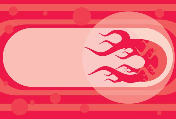 赤い火球のベクトル画像 — ストックベクタ