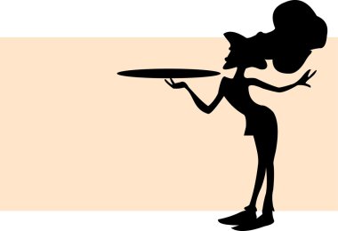 Vector image of silhouette of cook. good use like background for menu clipart