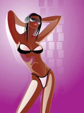 Vector image of sexy woman clipart