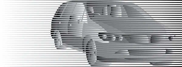 灰色の車のベクトル画像 — ストックベクタ