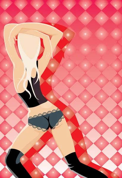 Vector Afbeelding Van Sexy Stripper — Stockvector