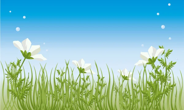 夏草のベクトル画像 — ストックベクタ