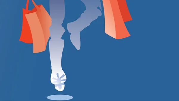脚とバッグのベクトル画像 — ストックベクタ