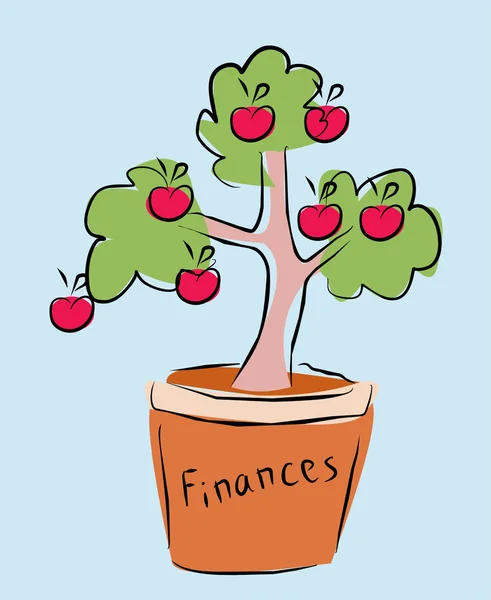 Фінанси дерево — стоковий вектор