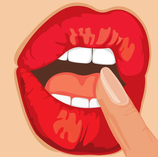 La bouche de la femme — Image vectorielle