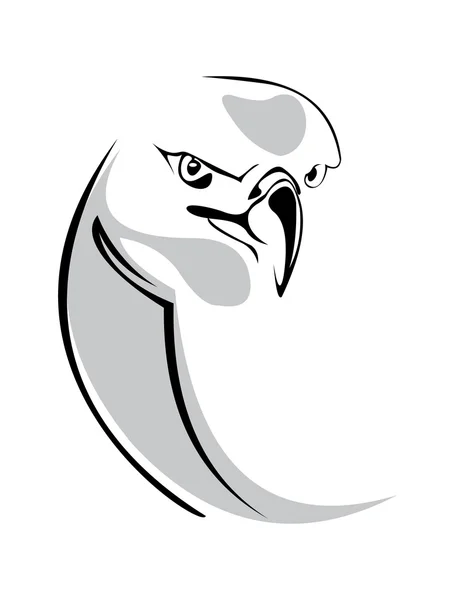 Διανυσματική Εικόνα Του Κεφαλιού Αετός Που Απομονώνονται Λευκό — Διανυσματικό Αρχείο