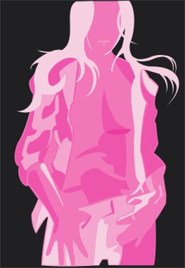 Pink dream girl clipart