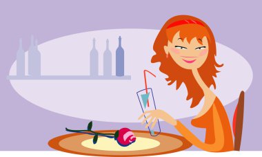 Funny girl clipart