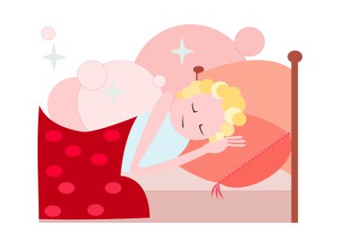 Vector image of sleeping dream clipart