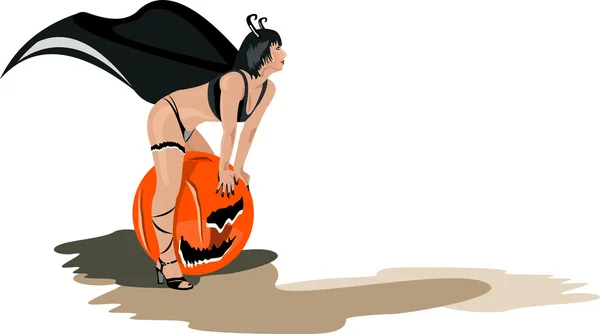 Image Vectorielle Sorcière Sexy Halloween — Image vectorielle