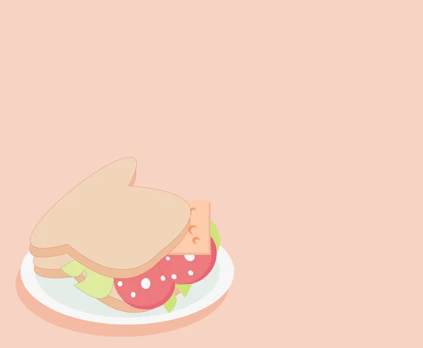 Immagine Vettoriale Sandwich — Vettoriale Stock