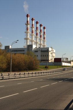 Moskova'da beş yığınları ile fabrika