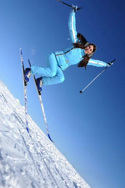 Salto de esqui — Fotografia de Stock