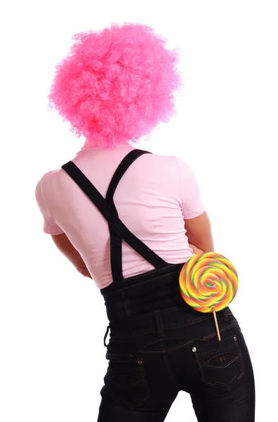 Teen with lollipop — Stock Photo, Image