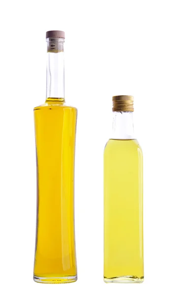 Twee flessen van olijfolie — Stockfoto