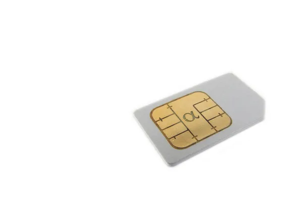 Silver SIM card — Stock Photo, Image