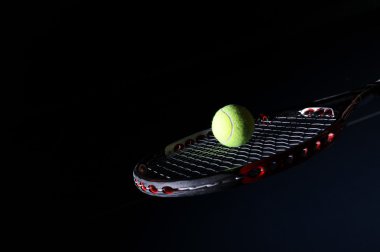 Tennis racket and ball clipart