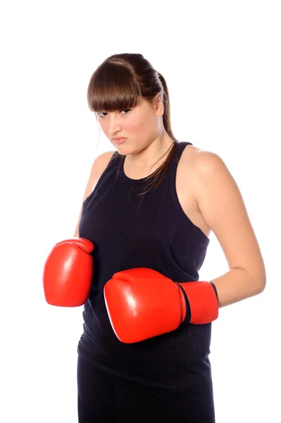 ボクシングの女性 — ストック写真