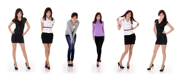 十几岁的女孩的六个姿势 — 图库照片