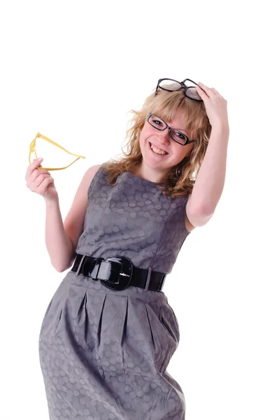 Chica sonriente con gafas —  Fotos de Stock