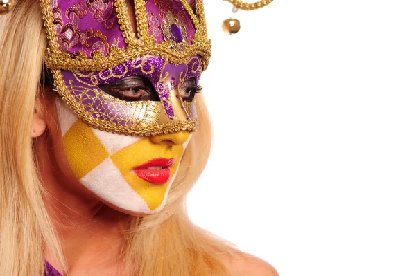 Maskeli kadın — Stok fotoğraf