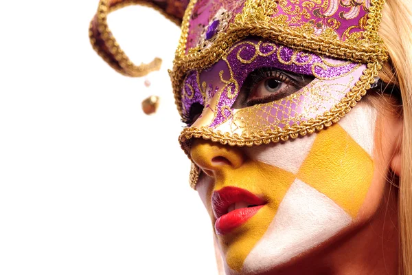 Mujer sexy en la máscara de fiesta —  Fotos de Stock