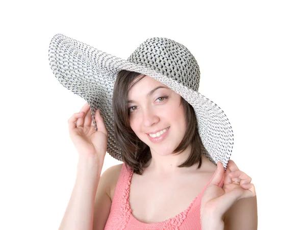Ragazza con un cappello — Foto Stock