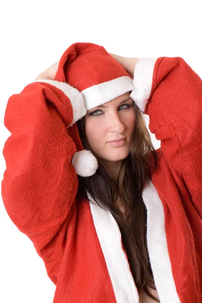 I en kostym av jultomten — Stockfoto