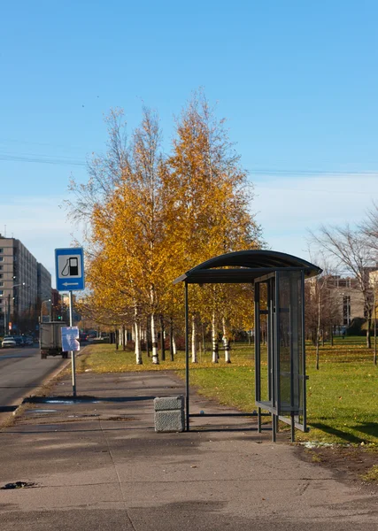 stock image Empty bus stop