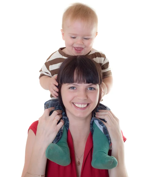 Son on shoulders — Stock Photo, Image