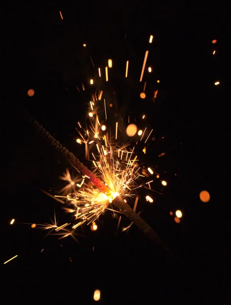 Chispas de fuego de Bengala — Foto de Stock