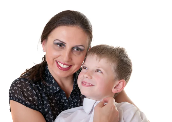 Портрет мамы с сыном — стоковое фото