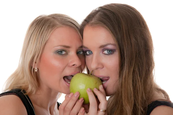 Jedno zelené jablko — Stock fotografie